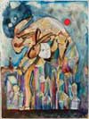 Conejo de Cristal – Acuarela y tintas / papel – 56 x 76 cm